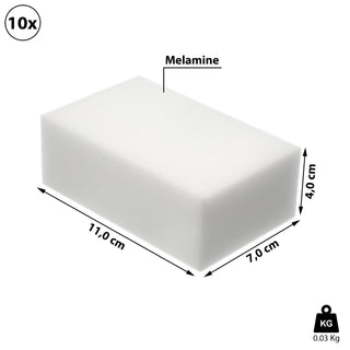 10x Schmutzradierer 11x7x4cm weiß Schwamm Radierer Fleckenradierer Putzschwamm