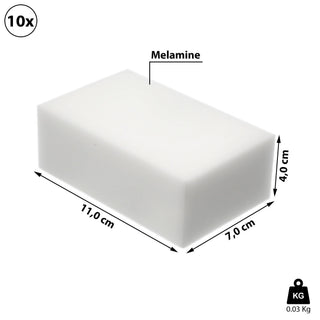 10x Schmutzradierer 11x7x4cm weiß Schwamm Radierer Fleckenradierer Putzschwamm