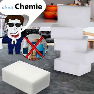 10x Schmutzradierer 11x7x4cm weiß Schwamm Radierer Fleckenradierer Putzschwamm