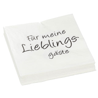 20/40/80 Servietten ""Schön, dass / Liebling"  3lagig 2 verschiedene Motive Papierserviette Motivserviette stoffähnlich Tuch