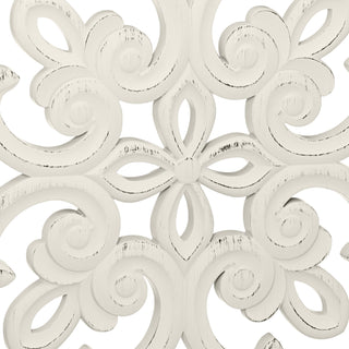 Wanddeko Ornamente 2er Set 40x40 cm Shabby Blumenmotiv Herzmotiv Wandbild