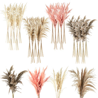24x Pampasgras 4 Farben Dekogras H65-75 cm Trockenblume Wedel Kunstgras
