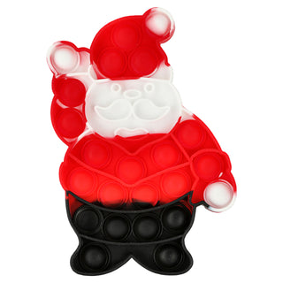 Bubble-Toy Nikolaus / Mütze rot weiß Silikon Santa Puzzle Spielzeug sensorisch Knalleffekt Bubbles