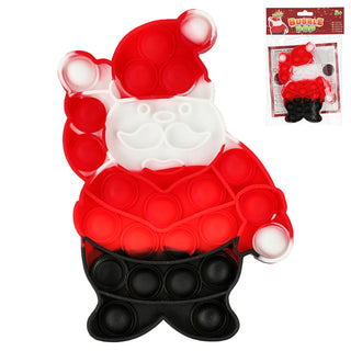 Bubble-Toy Nikolaus / Mütze rot weiß Silikon Santa Puzzle Spielzeug sensorisch Knalleffekt Bubbles