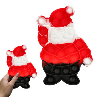 Bubble-Toy Nikolaus / Mütze rot weiß Silikon Santa Puzzle Spielzeug sensorisch Knalleffekt Bubbles