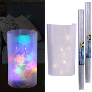 Hologrammfolie 3er Set 33x4cm Effektfolie Hologram Holographic Glitzer Dekorfolie schwarz bunt