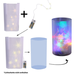 Hologrammfolie 3er Set 33x4cm Effektfolie Hologram Holographic Glitzer Dekorfolie schwarz bunt