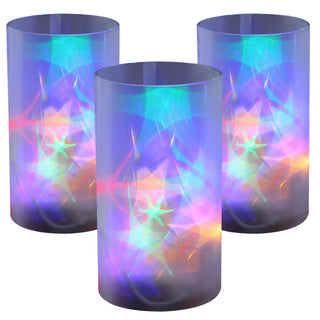 Hologrammfolie 3er Set 33x4cm Effektfolie Hologram Holographic Glitzer Dekorfolie schwarz bunt