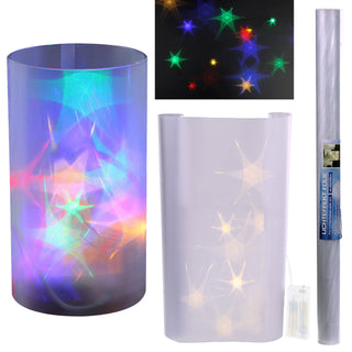 Hologrammfolie 3er Set 33x4cm Effektfolie Hologram Holographic Glitzer Dekorfolie schwarz bunt