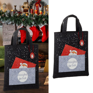 Geldgeschenk Filztasche 2er Set inkl. Postkarte 22x26cm Verpackung Beutel Weihnachstmotiv
