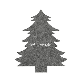 Besteckhalter Tannenbaum 12er Set Filz hell/dunkelgrau Weihnachtsbaum Baum Bestecktasche