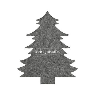 Besteckhalter Tannenbaum 12er Set Filz hell/dunkelgrau Weihnachtsbaum Baum Bestecktasche