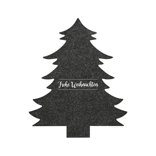 Besteckhalter Tannenbaum 12er Set Filz hell/dunkelgrau Weihnachtsbaum Baum Bestecktasche