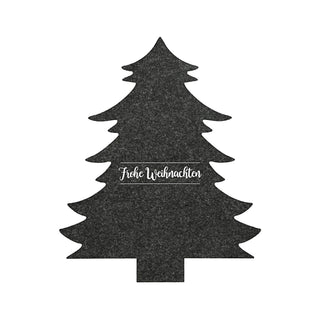 Besteckhalter Tannenbaum 12er Set Filz hell/dunkelgrau Weihnachtsbaum Baum Bestecktasche