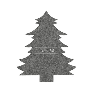 Besteckhalter Tannenbaum 12er Set Filz hell/dunkelgrau Weihnachtsbaum Baum Bestecktasche