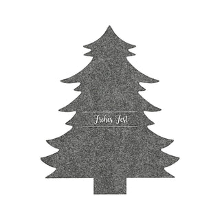 Besteckhalter Tannenbaum 12er Set Filz hell/dunkelgrau Weihnachtsbaum Baum Bestecktasche