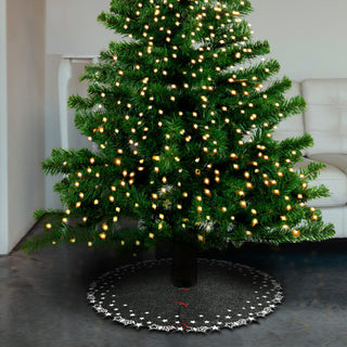 Tannenbaumdecke gestanzt Sternmuster Abdeckung Ø95cm Filz Farbwahl Weihnachtsbaumständer Ständerabdeckung Weihnachtsbaumständer Abdeckung