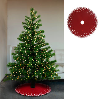 Tannenbaumdecke gestanzt Sternmuster Abdeckung Ø95cm Filz Farbwahl Weihnachtsbaumständer Ständerabdeckung Weihnachtsbaumständer Abdeckung