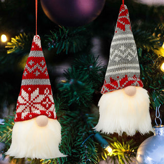 2x LED Wichtel H17cm zum Aufhängen Zwerg Weihnachtswichtel Wichtelmännchen Zwerg Adventsdeko Weihnachtsdeko