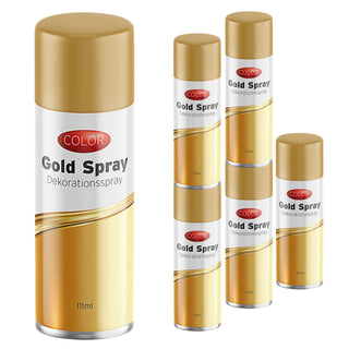 1/6x Dekospray silber/gold 111ml Bastelspray Spraydose Weihnachten Glitzerspray Glanzspray