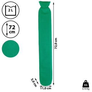 Schlauchwärmflasche 73cm Wärmflasche Bettflasche Thermophor Füllmenge 2 Liter Schulter Nacken