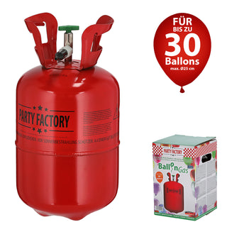 Helium Ballongas für ca. 30 Ballons Luftballons Heliumflasche Folienballons Luftballons Party Hochzeit