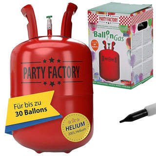 Helium Ballongas für ca. 20 oder 30 Ballons Luftballons Heliumflasche Folienballons Luftballons Party Hochzeit