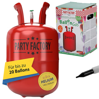 Helium Ballongas für ca. 20 oder 30 Ballons Luftballons Heliumflasche Folienballons Luftballons Party Hochzeit