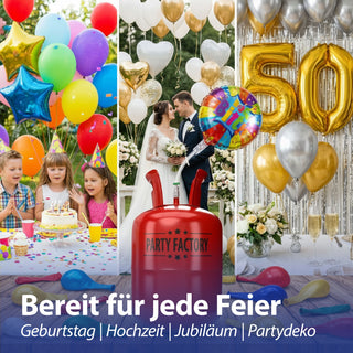 Helium Ballongas für ca. 20 oder 30 Ballons Luftballons Heliumflasche Folienballons Luftballons Party Hochzeit