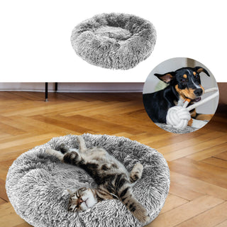 Hundekissen Katzenkissen grau Ø:50/70/100cm Kissen Kuschelkissen Tierkissen Schlafplatz Hundebett Katzenbett