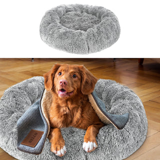 Hundekissen Katzenkissen grau Ø:50/70/100cm Kissen Kuschelkissen Tierkissen Schlafplatz Hundebett Katzenbett