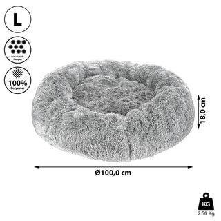 Hundekissen Katzenkissen grau Ø:50/70/100cm Kissen Kuschelkissen Tierkissen Schlafplatz Hundebett Katzenbett