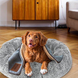 Hundekissen Katzenkissen grau Ø:50/70/100cm Kissen Kuschelkissen Tierkissen Schlafplatz Hundebett Katzenbett