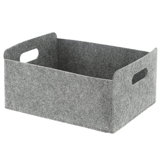 2x Aufbewahrungsbox "M- oder L-Box"  Filz faltbar hellgrau dunkelgrau Box Filxbox Korb Ordnungskorb