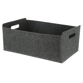 2x Aufbewahrungsbox "M- oder L-Box"  Filz faltbar hellgrau dunkelgrau Box Filxbox Korb Ordnungskorb