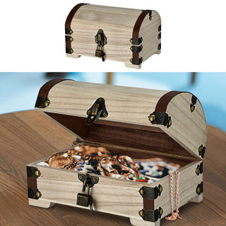 Holztruhe Schatztruhe mit Schloss Deckel Truhen Holzkiste Beschläge Kisten