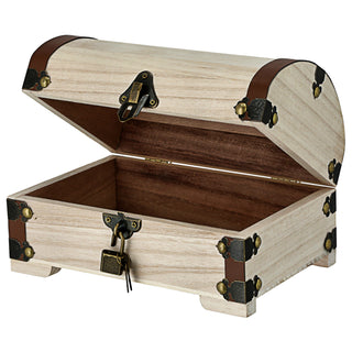 Holztruhe Schatztruhe mit Schloss Deckel Truhen Holzkiste Beschläge Kisten