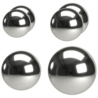 Deko Kugeln 6er Set 4 Größen Edelstahl Silber Ø5/8/10/15cm Deko-Kugel Metallball Stahlkugeln glänzend
