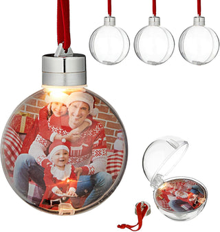 LED DIY Christbaumschmuck Leuchtfunktion inkl. Knopfzelle im 4er Set