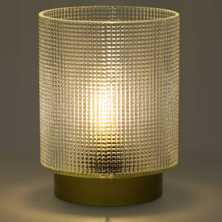 LED Tischleuchte 2er Set grau weiß H15cm Tischlampe Leuchte Lampe Glaslampe Dekolampe