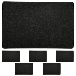 6x Tischset Filz 45x30cm Tischdekoration Platzdecken Filzuntersetzer Platzset runde Ecken