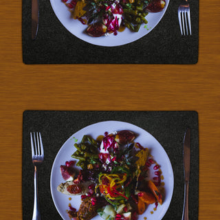 6x Tischset Filz 45x30cm Tischdekoration Platzdecken Filzuntersetzer Platzset runde Ecken