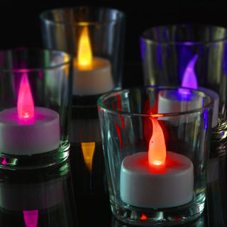 6/10x LED Teelichter Farbwechsel Ø4cm Lichtspiel Partylicht 12 Farben Teelicht flammenlos
