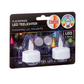 6/10x LED Teelichter Farbwechsel Ø4cm Lichtspiel Partylicht 12 Farben Teelicht flammenlos