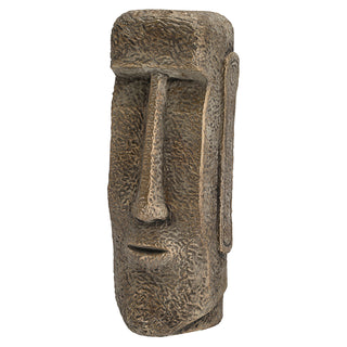 Moai Kopf Statute gold H:26/41 cm Terracotta Büste Skulptur Dekofigur Steinstatue Osterinsel Gartenfigur Steinkopf