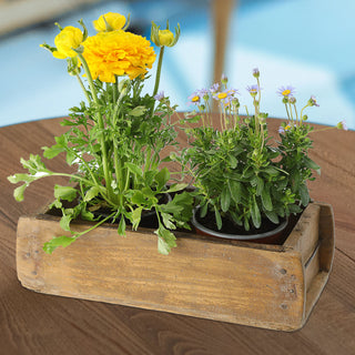 1/3x Holzkiste 30x9x15cm Ziegelform Altholz Holzbox Vintage Used Look Kiste Box Dekokiste