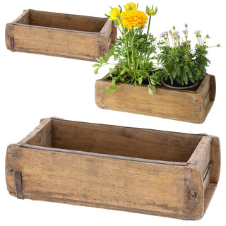 1/3x Holzkiste 30x9x15cm Ziegelform Altholz Holzbox Vintage Used Look Kiste Box Dekokiste