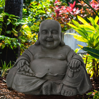 Buddha Statute "Happy" H46cm dicker Bauch  Figur Garten Skulptur Feng Shui