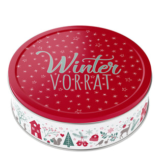 Gebäckdosen 3er Set "Nostalgie" / "Wintervorrat" / "Schneeman"3 Größen Metall Weihnachtskekse Weihnachtsgebäck Keksdose Dose Weihnachtsdose