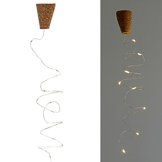3x Flaschenlicht 8 LEDs Lichterkette L75cm Echtkork inkl. Batterien Flaschenbeleuchtung